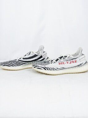 Adidas Yeezy Boost 350 V2 Sneakers In Zebra White/Black (CP9654) Men's Size 12